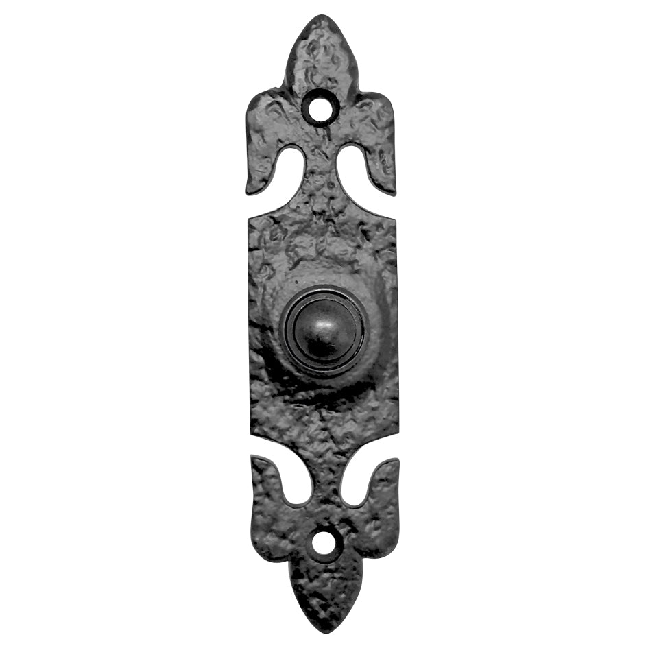 Bell Push with Fleur de Lys Plate - 30mm x 127mm