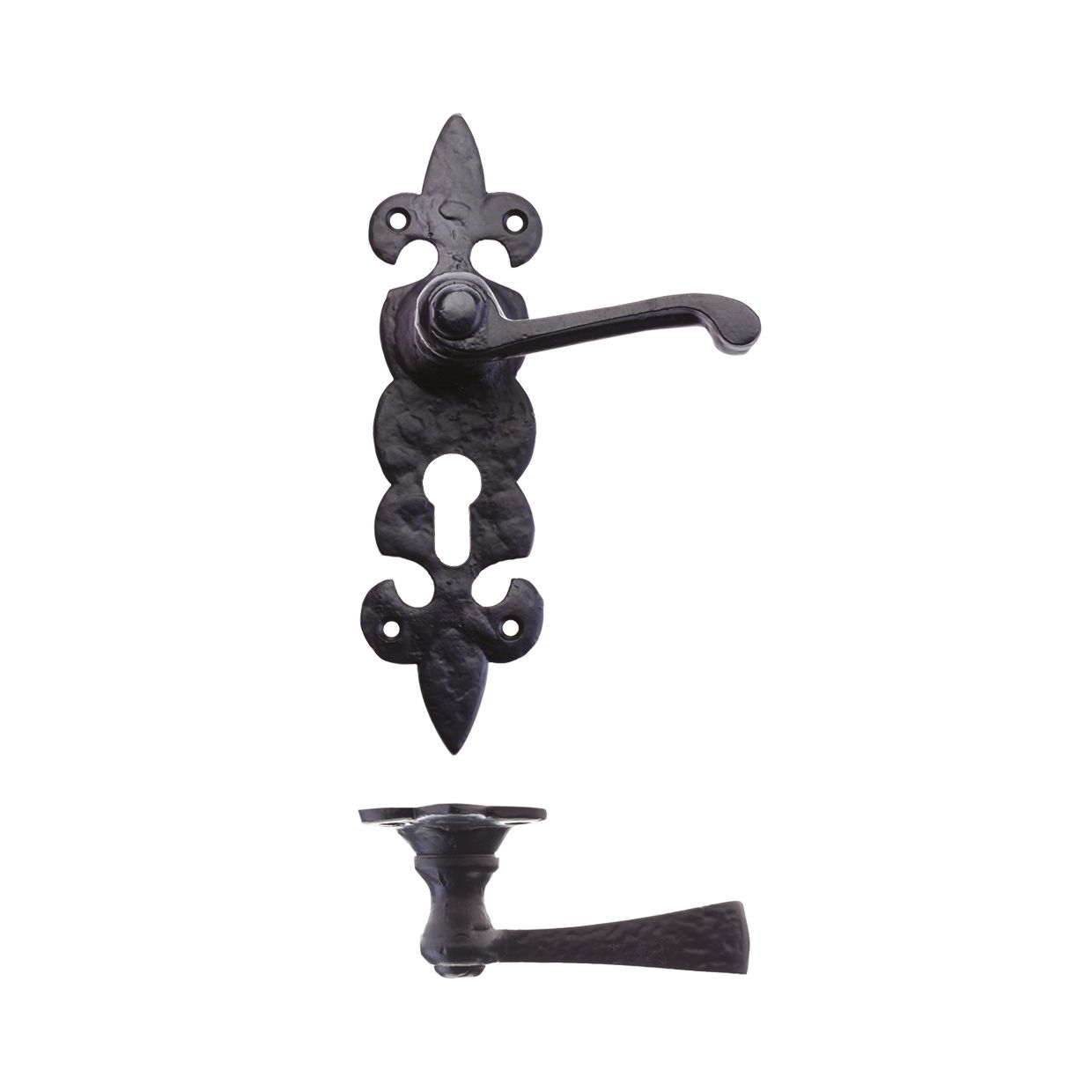 Lever on Fleur de Lys Euro Backplate