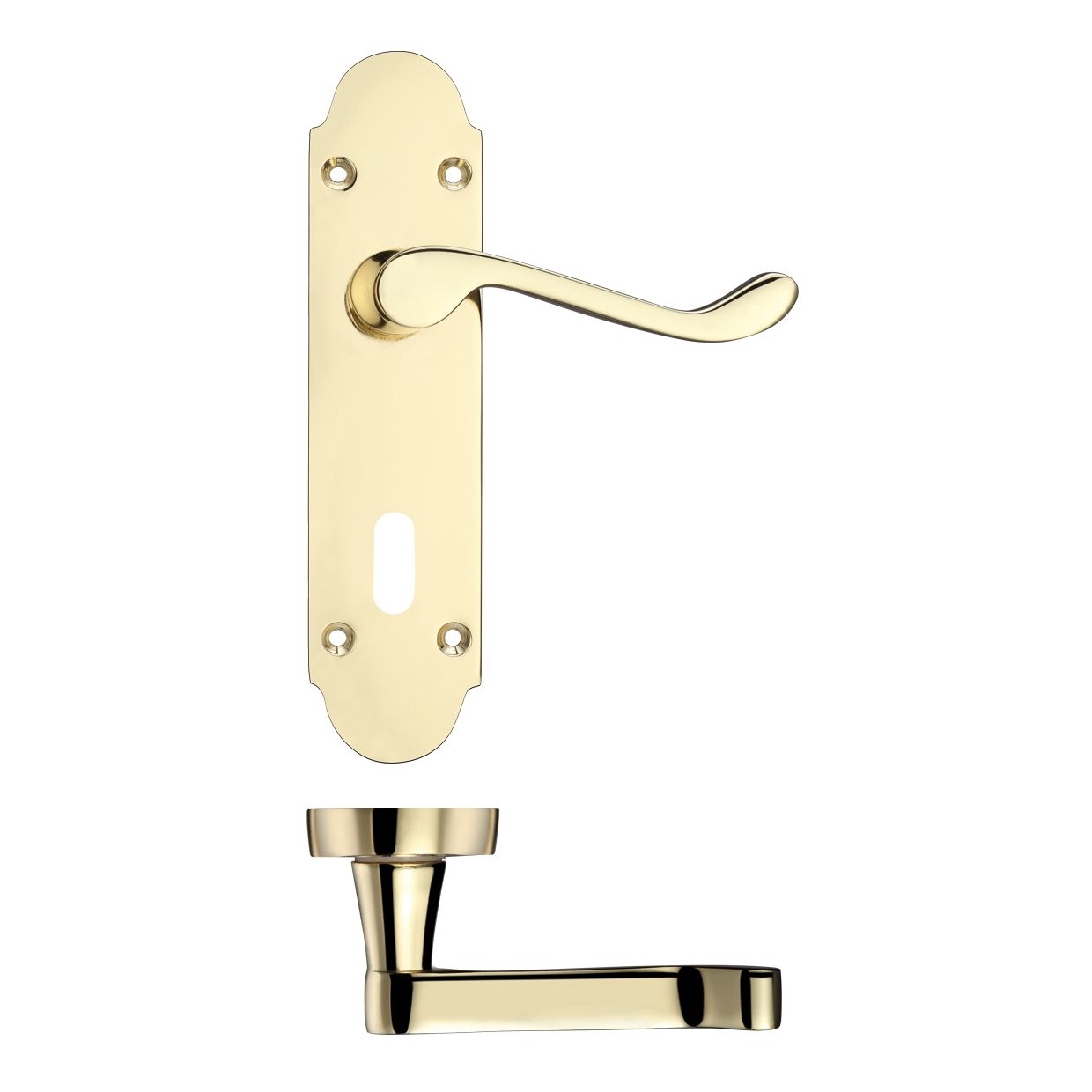 Project Oxford Lever on Lock Backplate - 168mm x 42mm