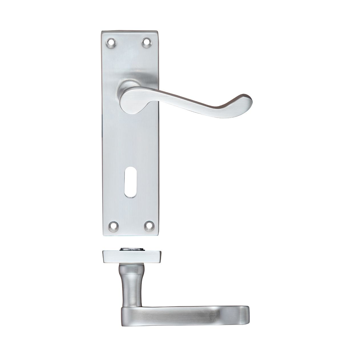 Project Victorian Scroll Lever on Lock Backplate - 150mm x 40mm