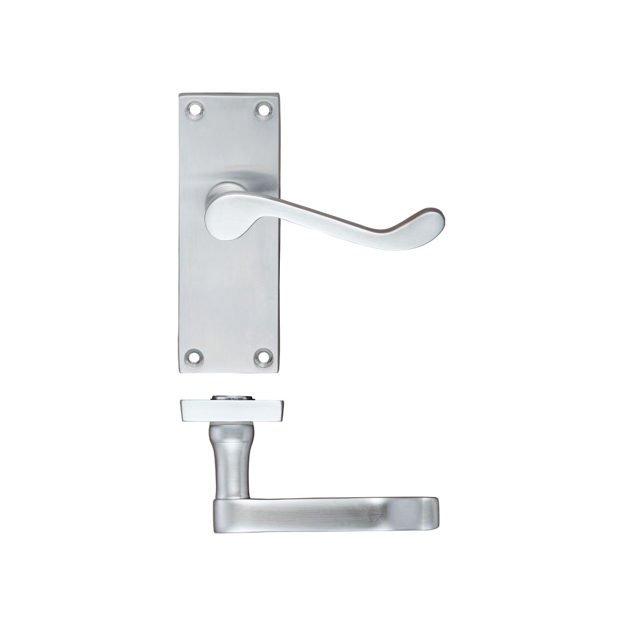 Project Victorian Scroll Lever on Latch Backplate - 114mm x 40mm