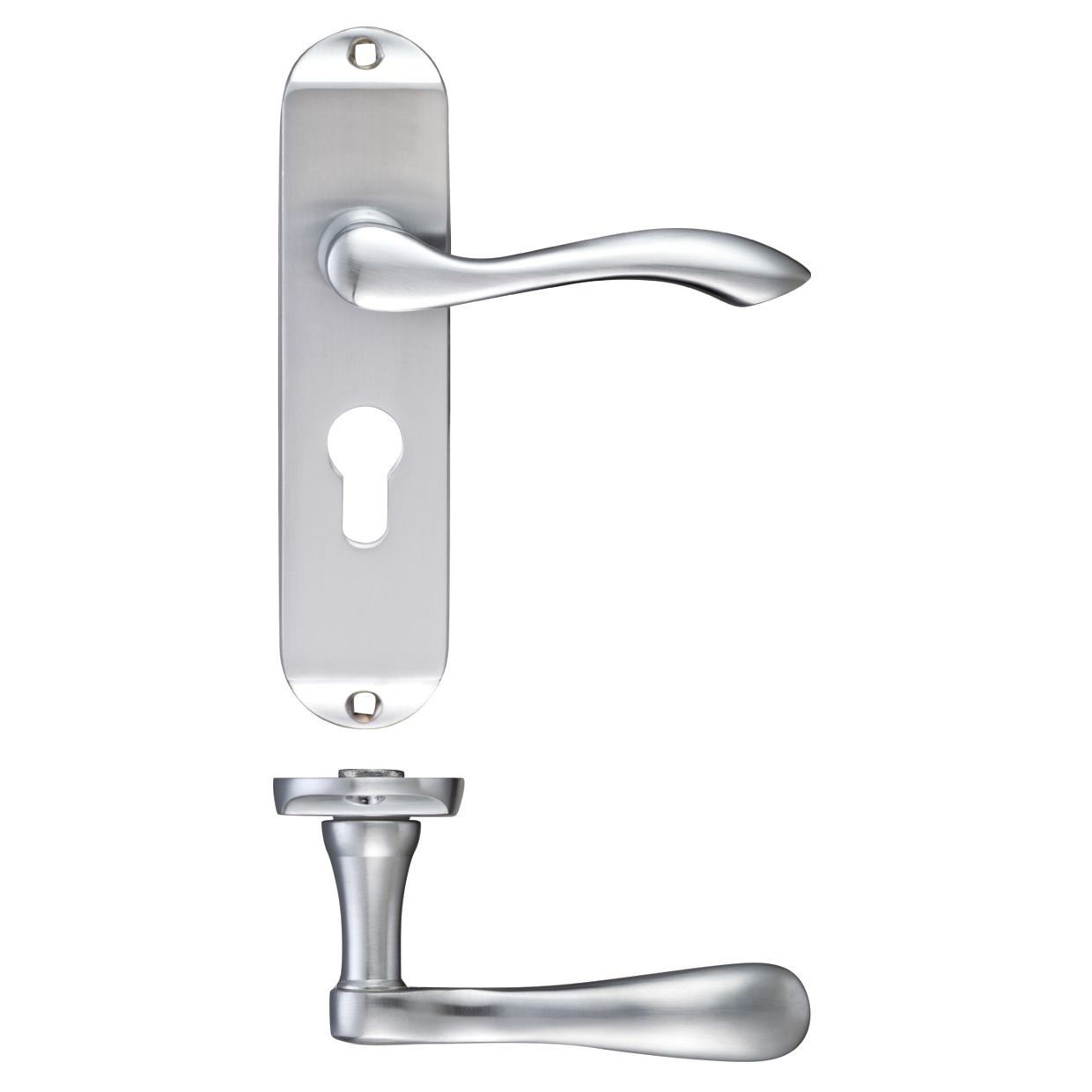 Project Arundel Lever on Europrofile Lock Backplate - 180mm x 40mm