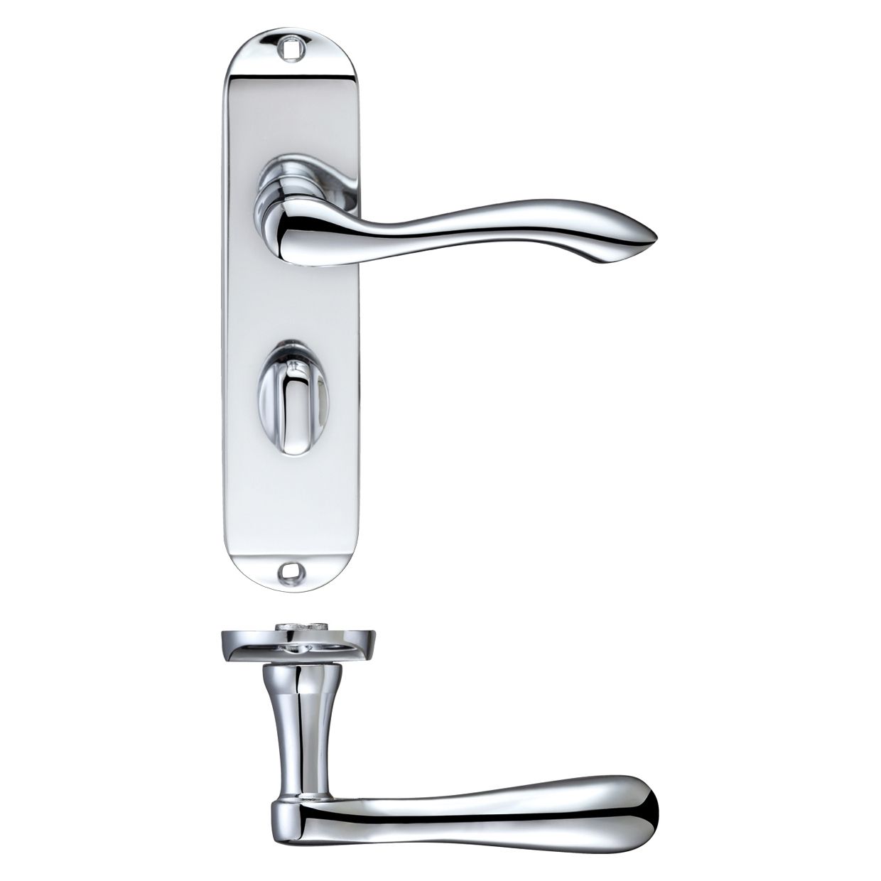 Project Arundel Lever on Bathroom Backplate - 180mm x 40mm