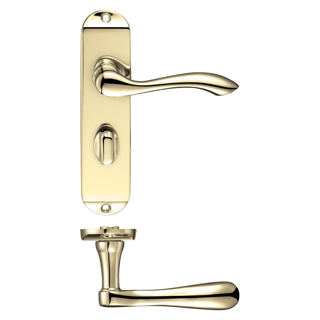 Project Arundel Lever on Bathroom Backplate - 180mm x 40mm