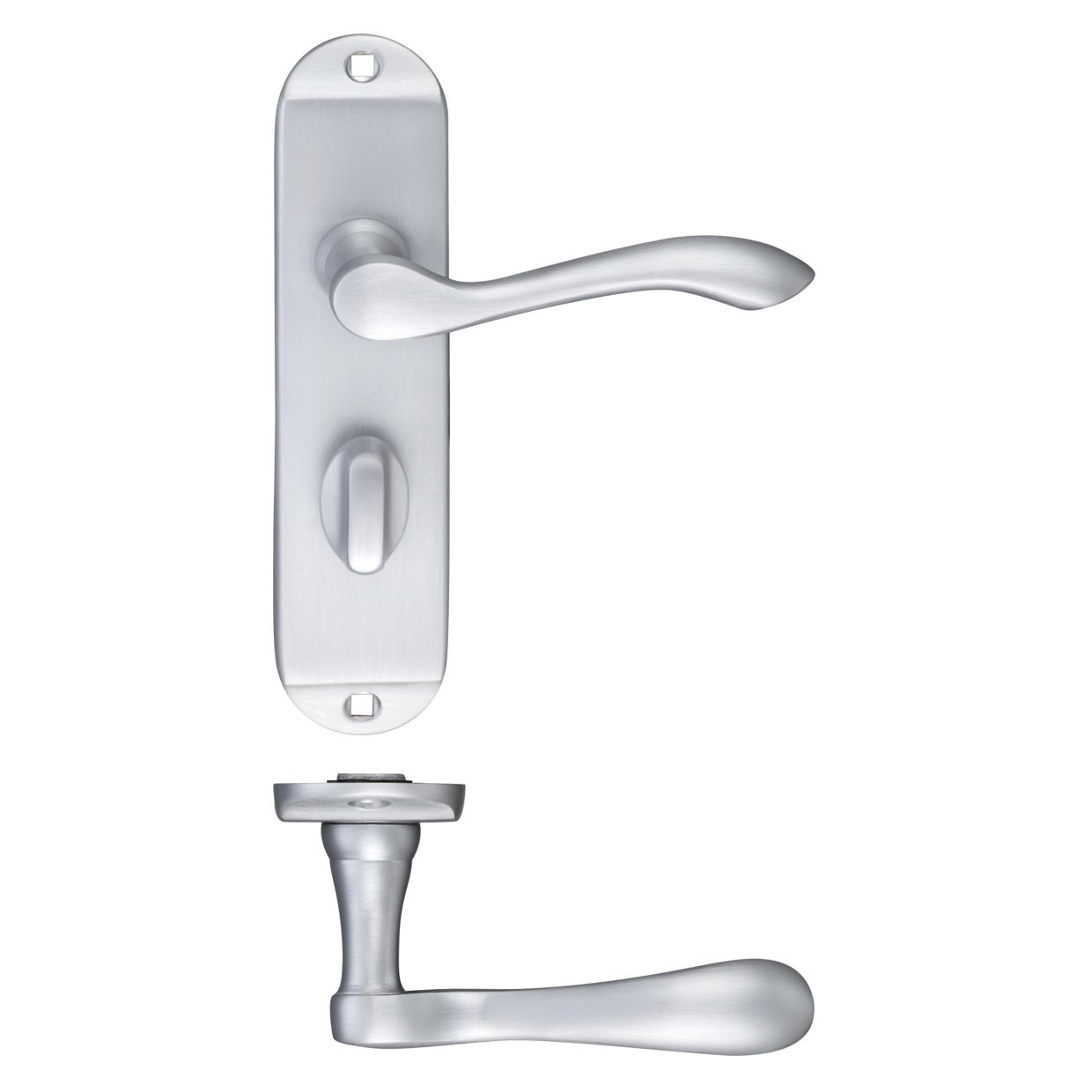Project Arundel Lever on Bathroom Backplate - 180mm x 40mm