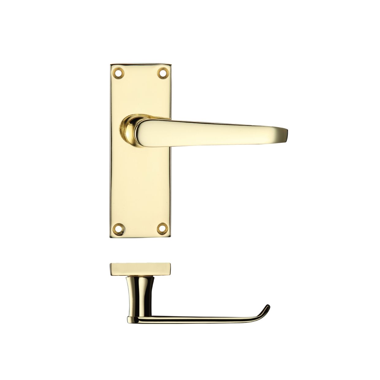 Project Victorian Flat Lever on Latch Backplate 114 x 40mm