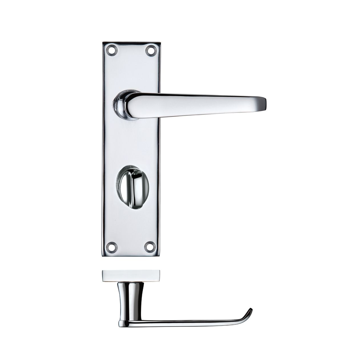 Project Victorian Flat Lever on Bathroom Backplate 150 x 40mm