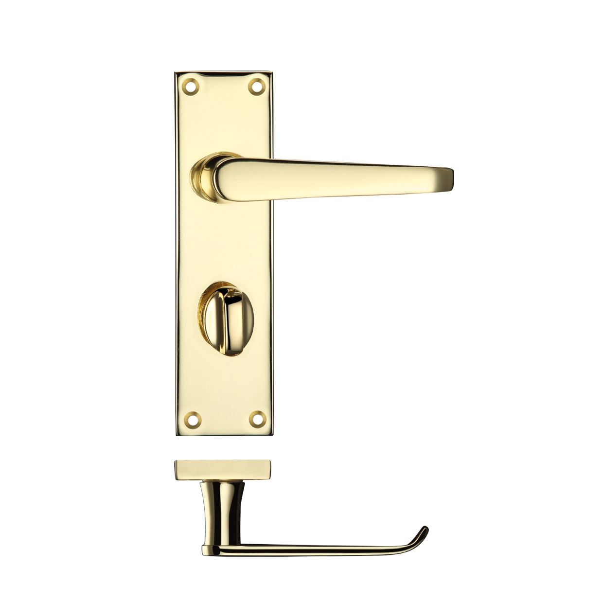 Project Victorian Flat Lever on Bathroom Backplate 150 x 40mm