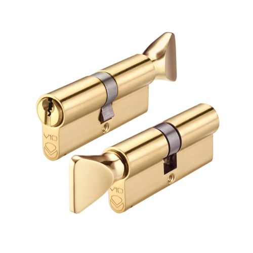 V10 Euro Cylinder and Turn 100mm Keyed Alike