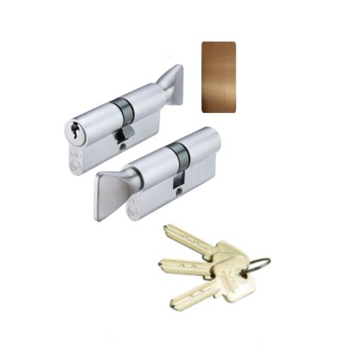 V10 Euro Cylinder and Turn 50/40mm Master Keyed