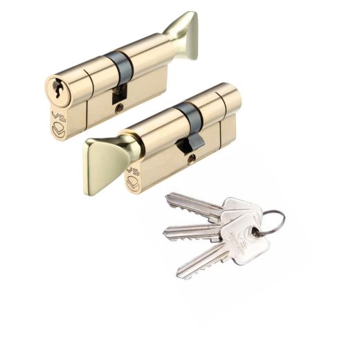 V5 45/55mm Euro Cylinder & Turn Master Keyed
