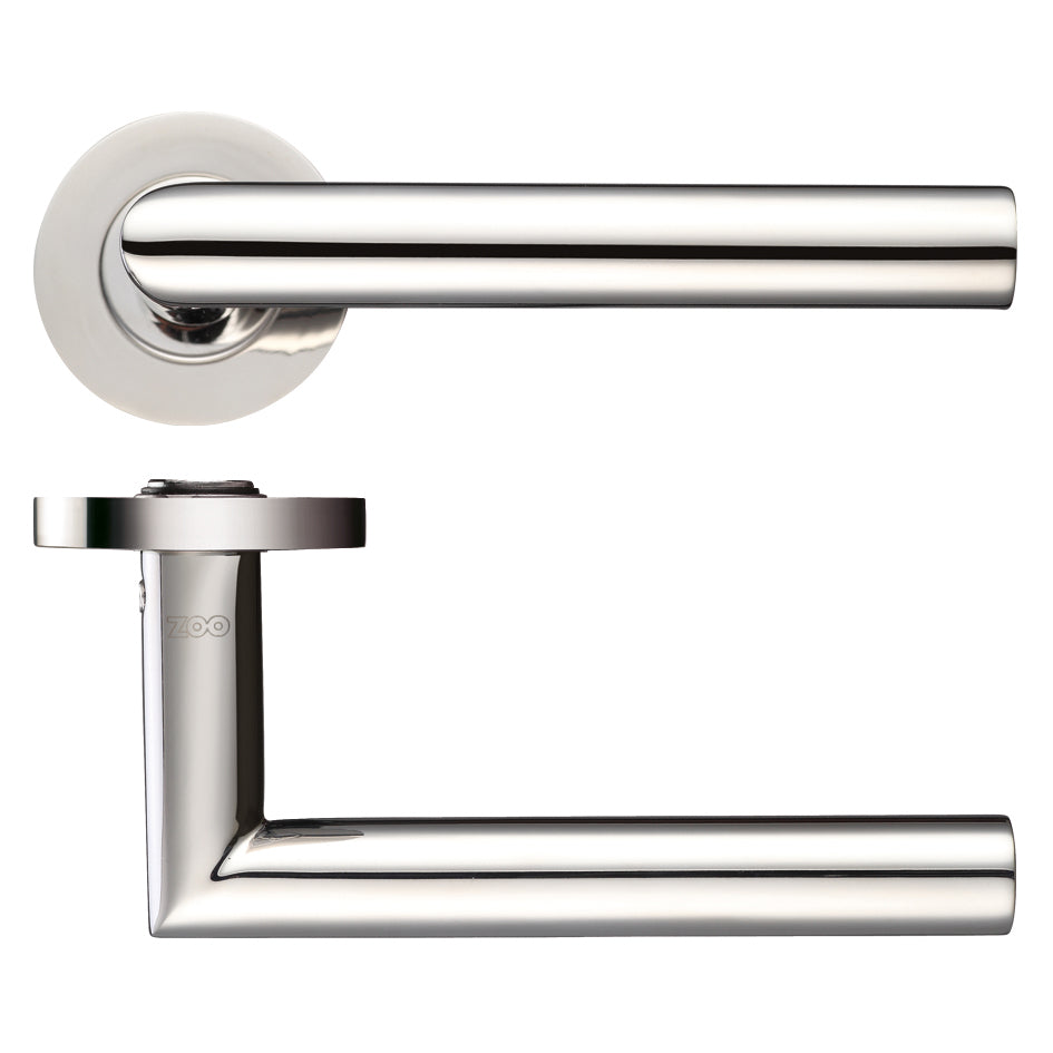 19mm Mitred Lever on Round Rose - Grade 304