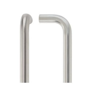 19mm D Pull Handle - 425mm Centers - Grade 304 - Bolt Through Fixings