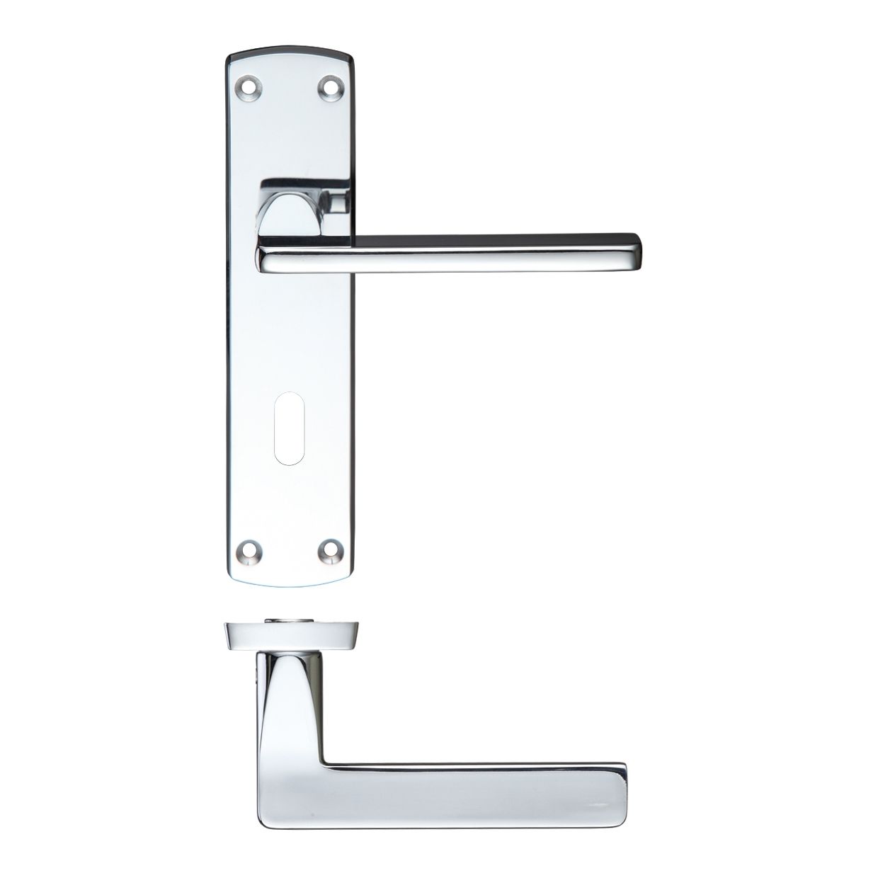 Leon Lever Lock (57mm c/c) On Backplate - 170mm x 40mm