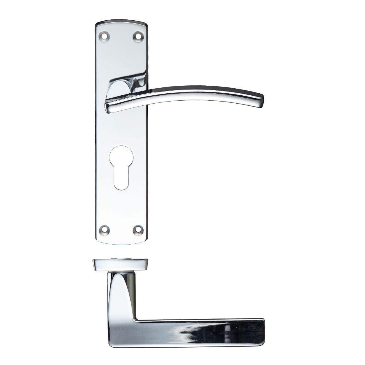 Toledo Lever Euro Lock (47.5mm c/c) On Backplate 170mm x 40mm