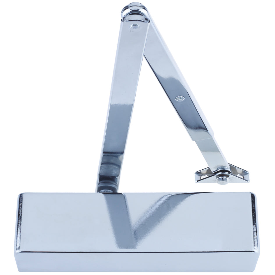 Overhead Door Closer, Power Adjustable Size 2-4 + Matching Finish Armset/Fig 6 Bracket and Semi Radius Cover