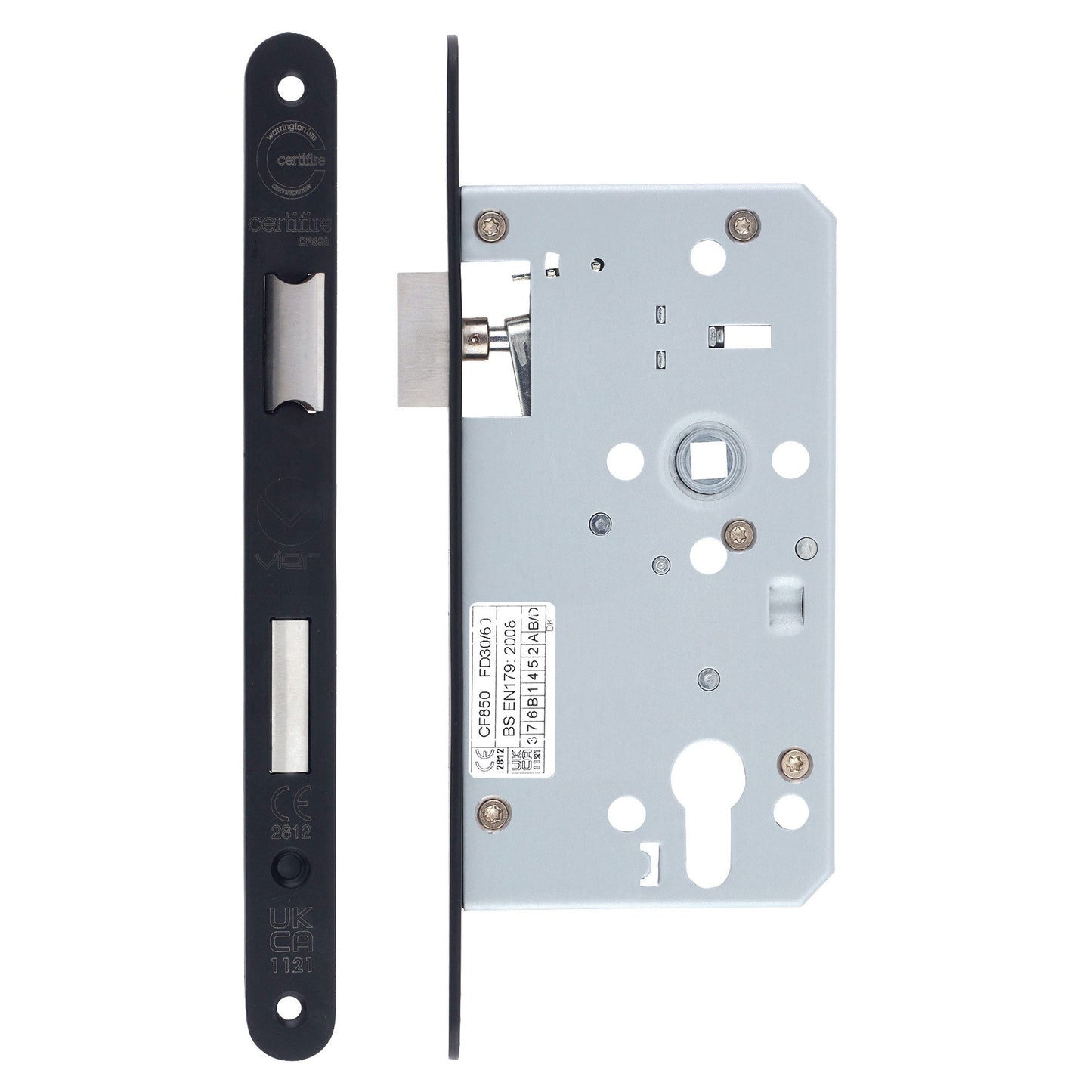 Mortice Escape Sashlock - 72mm Centres, 60mm Backset - Radius Forend