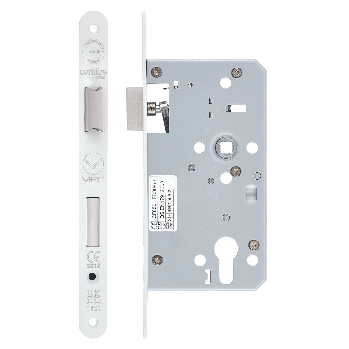 Mortice Escape Sashlock - 72mm Centres, 60mm Backset - Radius Forend