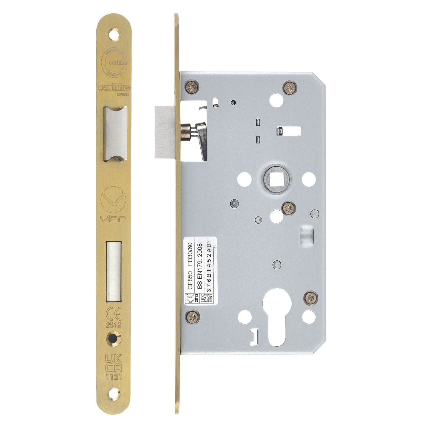 Mortice Escape Sashlock - 72mm Centres, 60mm Backset - Radius Forend