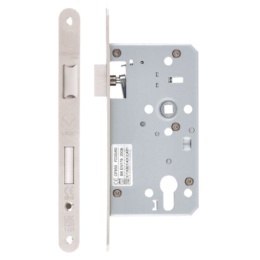Mortice Escape Sashlock - 72mm Centres, 60mm Backset - Radius Forend