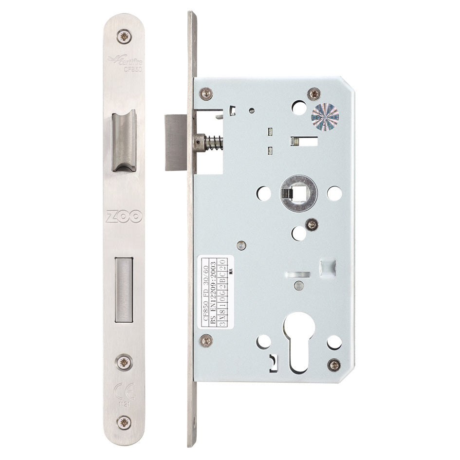 DIN Euro Sashlock - 72mm c/c Backset 60mm - Single Throw