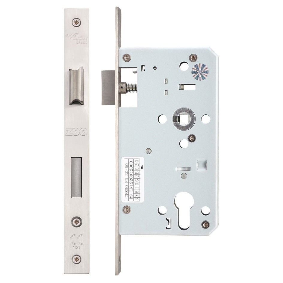 DIN Euro Sashlock - 72mm c/c Backset 60mm - Single Throw