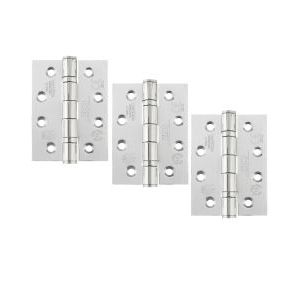 Grade 13 Hinges - Ball Bearing 102mm x 76mm x 3mm Square Corner