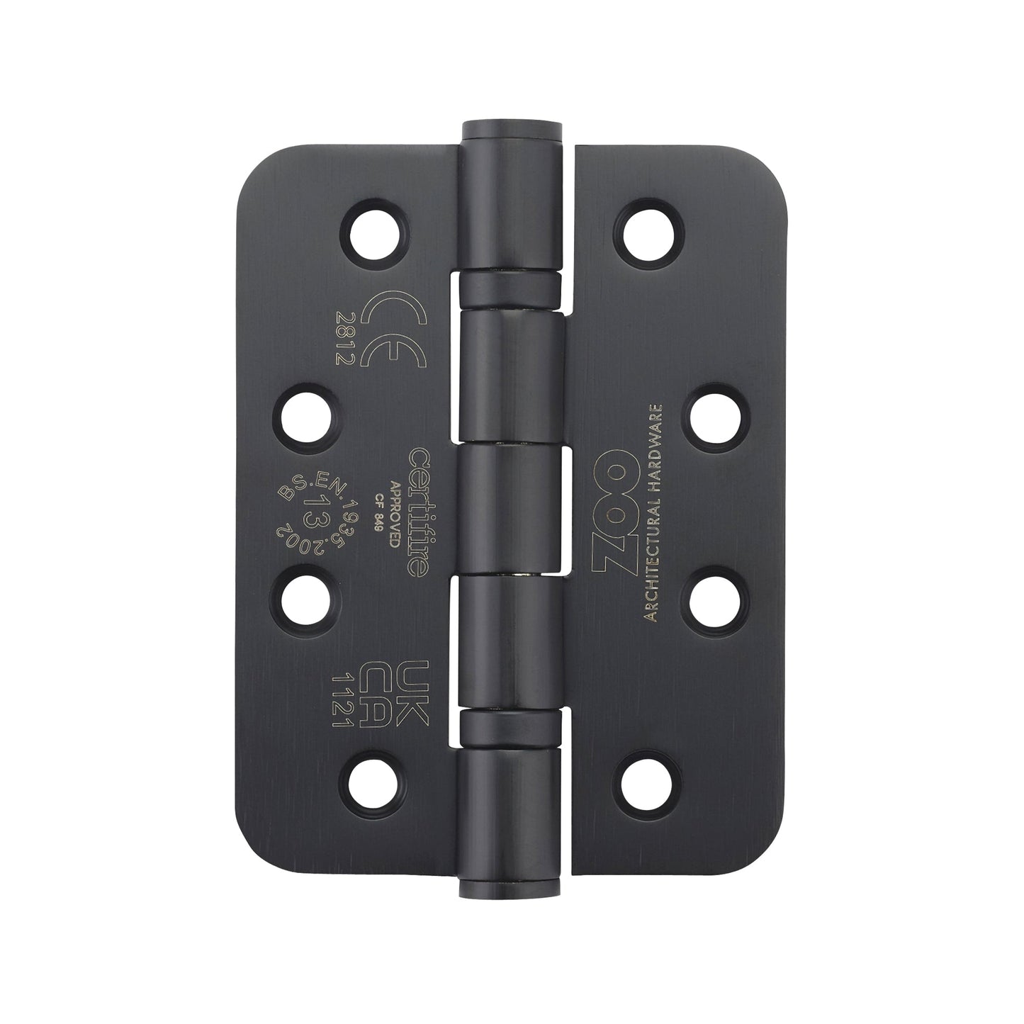 Grade 13 Hinges - Ball Bearing 102mm x 76mm x 3mm Pair And a Half Radius Corner
