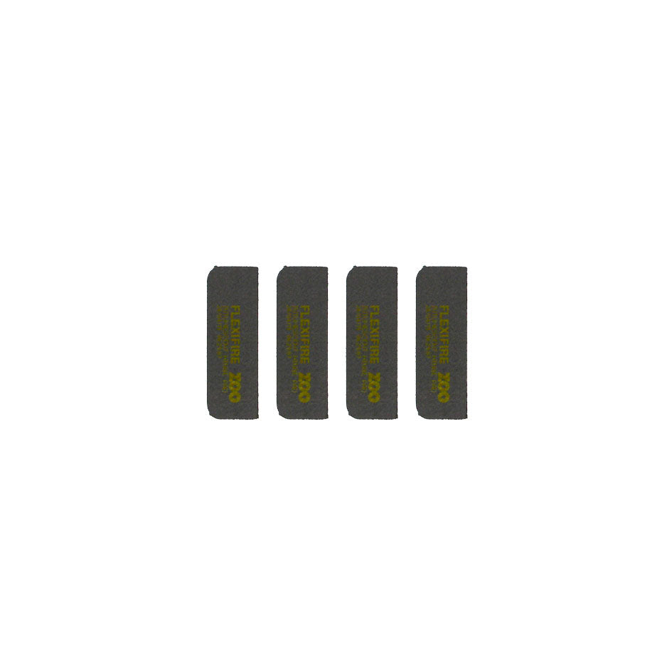 100mm x 30mm Intumescent T/S Vier and Zoo - radius 102x76mm Hinges - 4 Pads per Pack - Graphite