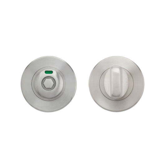 Turn and HEX Release with Indicator on 52mm rose- Screw On Cover - 5mm spindle - Grade 304
