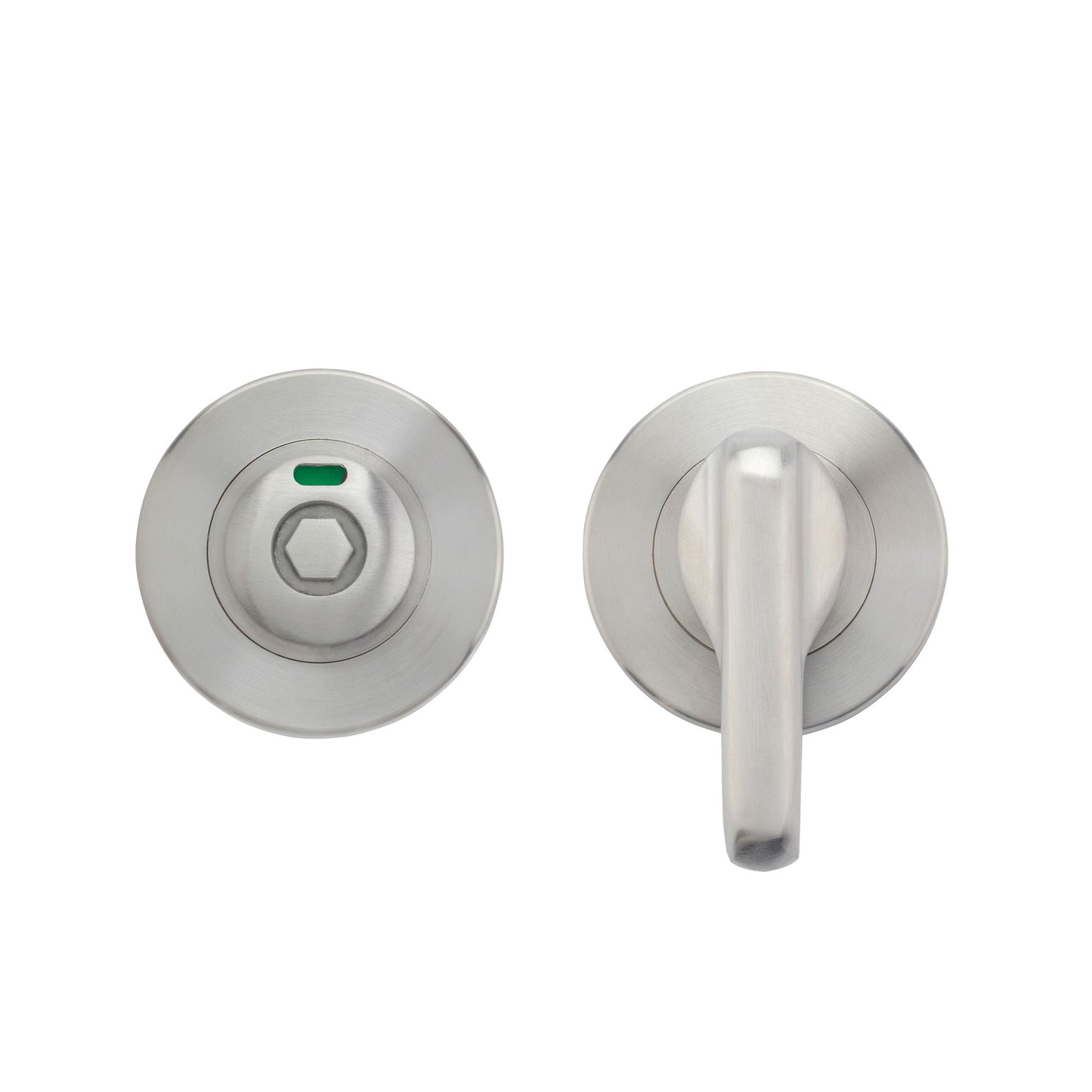 Accessible Turn and HEX Release with Indicator on 52mm rose- Screw On Cover - 5mm spindle - Grade 304