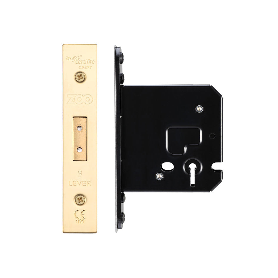 3 Lever Dead Lock - 76mm Forend and Strike - Keyed Alike