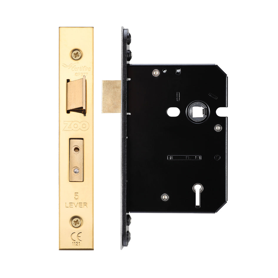 5 Lever Sash Lock - 76mm C/W Forend and Strike